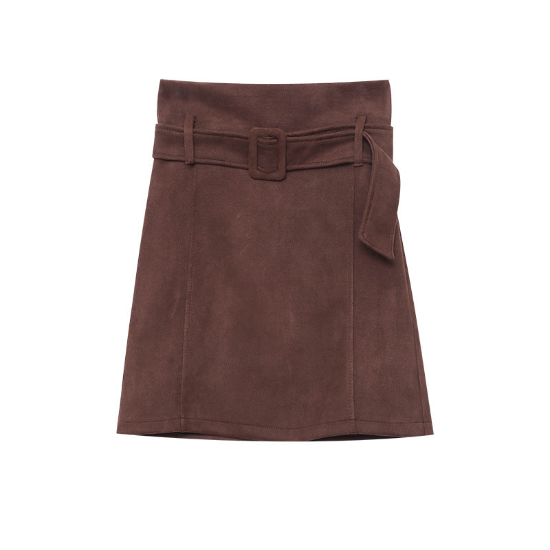 Damen Minirock Wildleder Weich