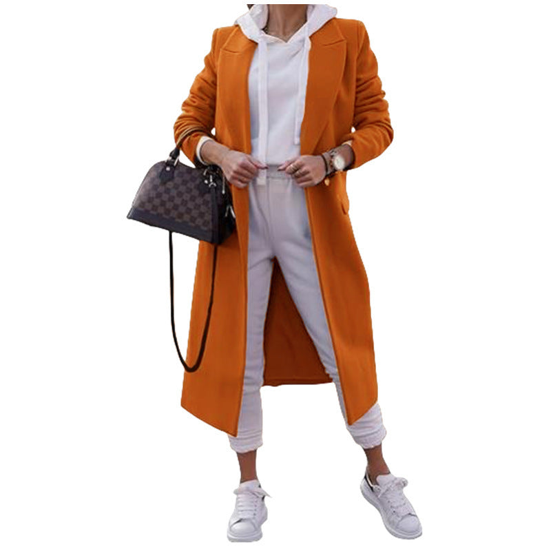 Damen Übergangsjacke Elegant Revers Taschen Eveloria