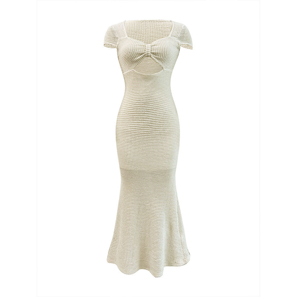 Damen Maxikleid mit Knoten-Design und Cut-Out-Details