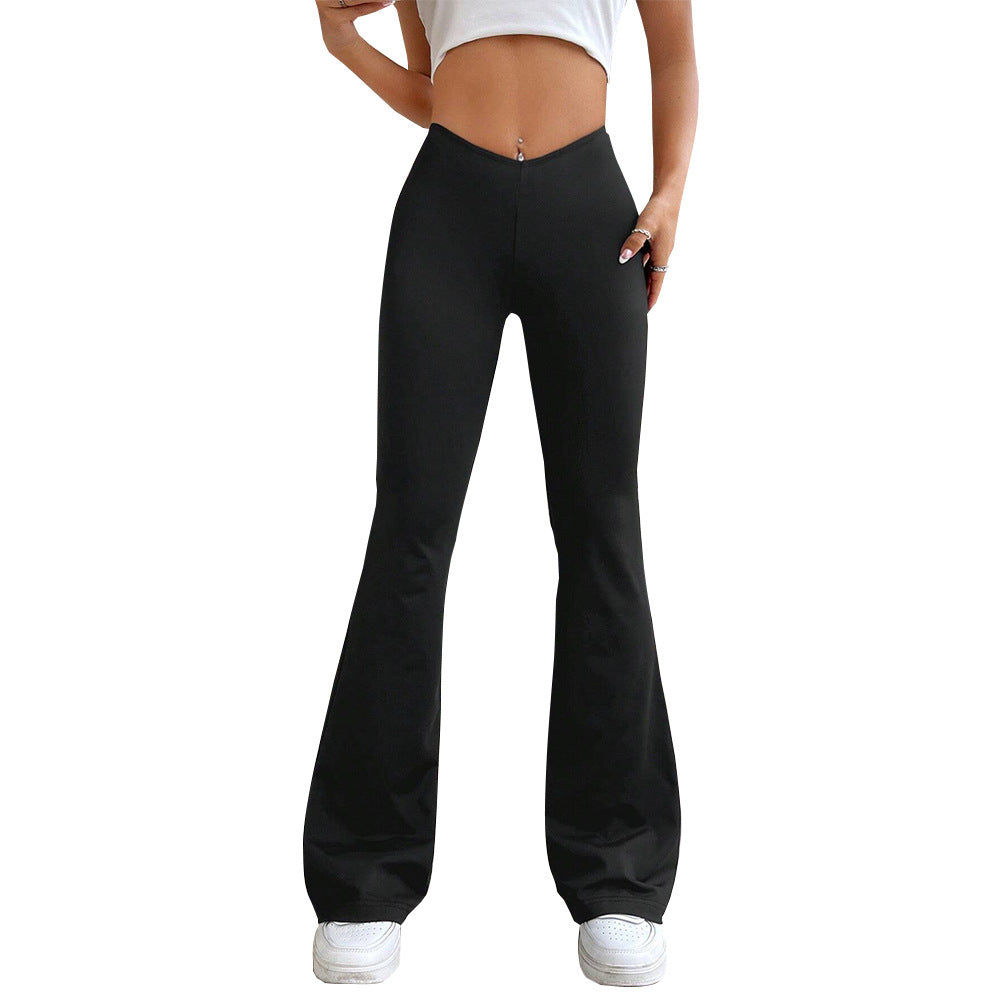 Damen Flare-Hosen Hochwerder Elastisch Eveloria