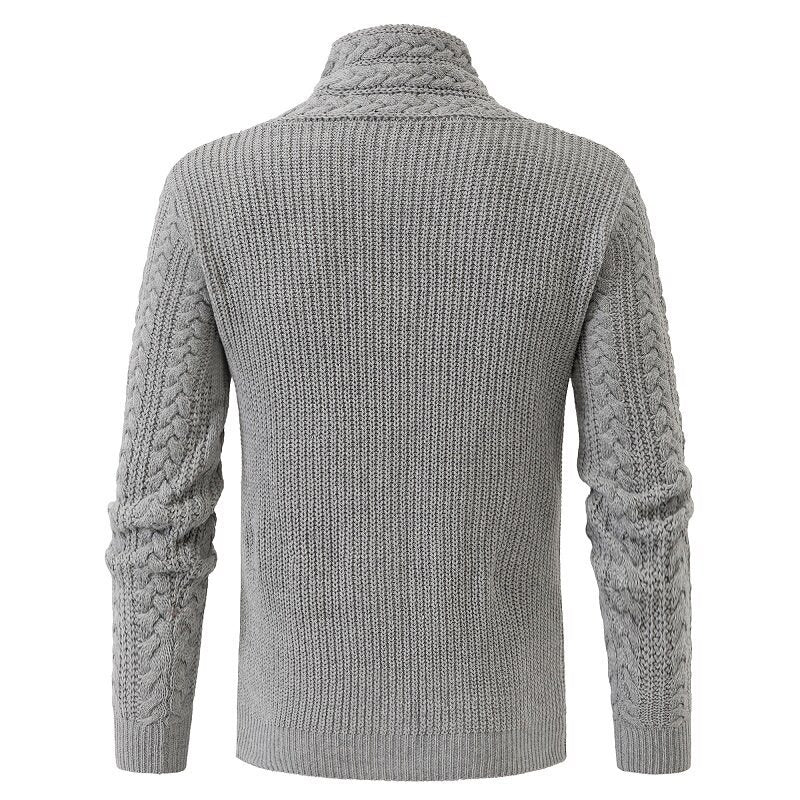 Herren Strickpullover Elegantes Zopfmuster Bequem