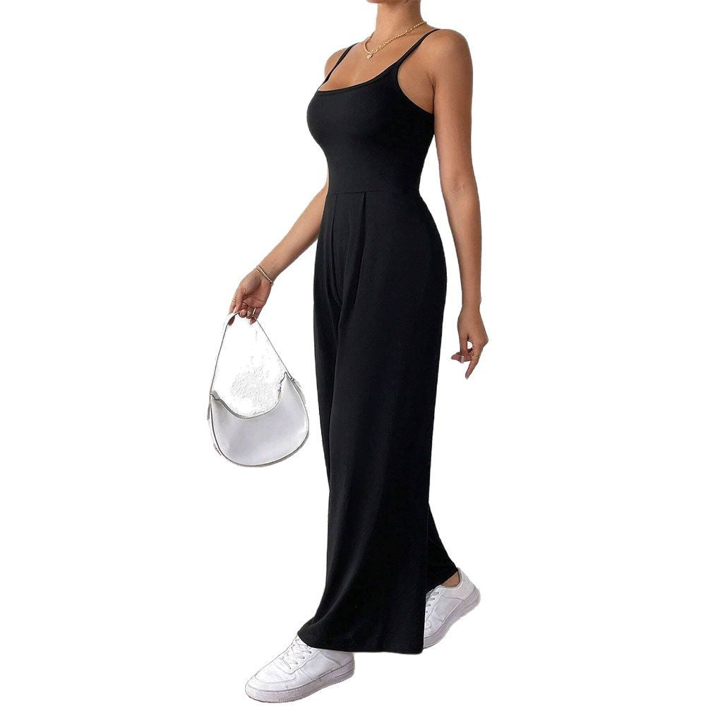 Damen Jumpsuit Schmale Träger Eleganter Schnitt Eveloria