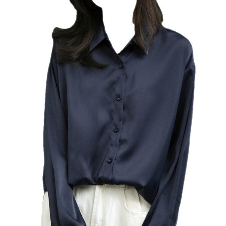 Damen Bluse Oversized Klassisch Weiß