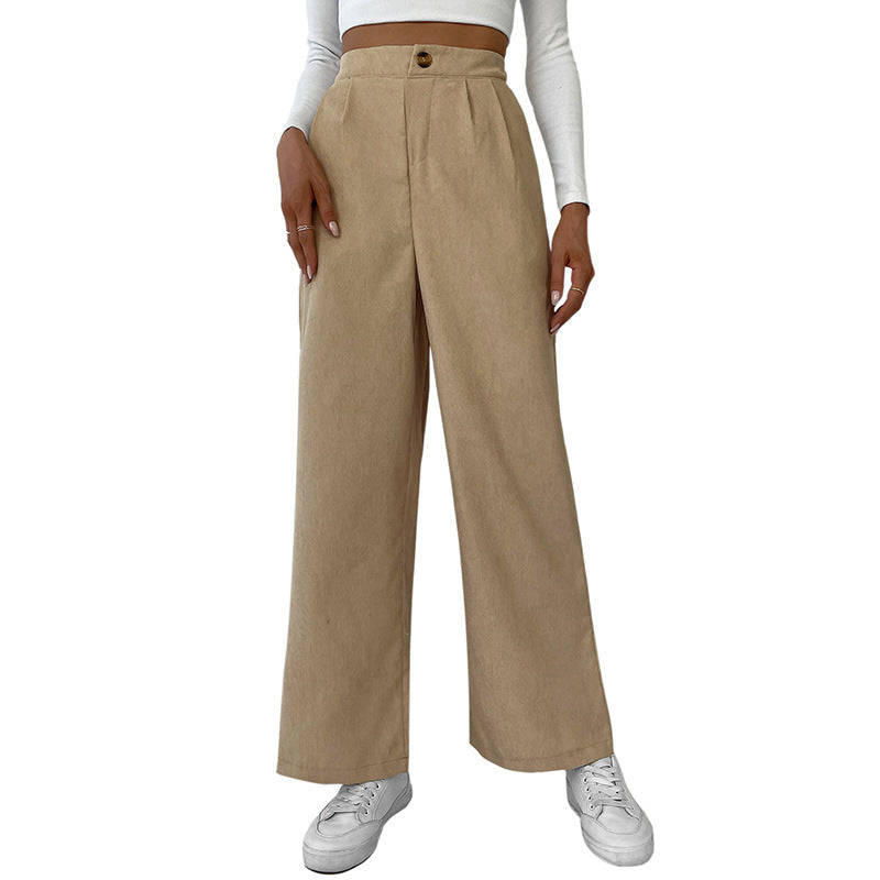 Damen Cropped Langarmshirt und Culotte-Hose Baumwolle Beige