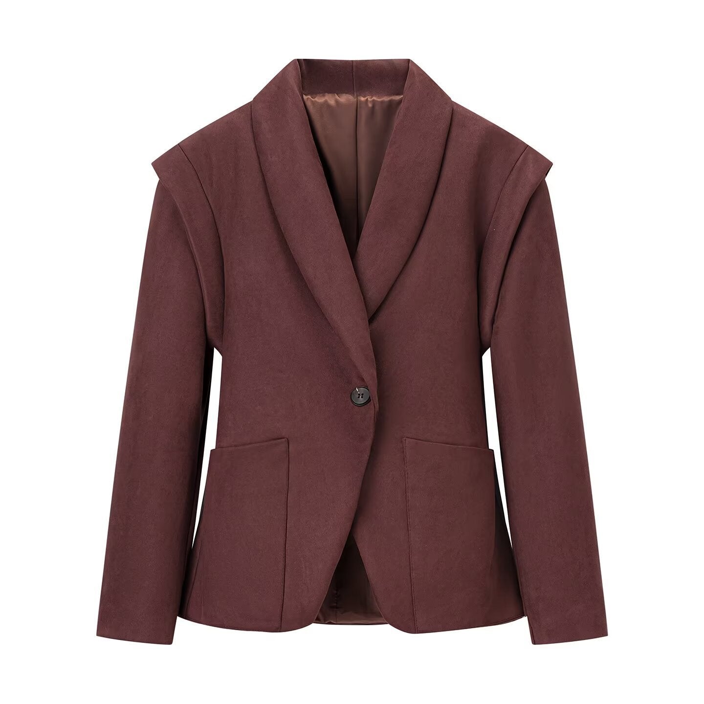 Damen Blazerjacke Wildlederimitat Weich Eveloria