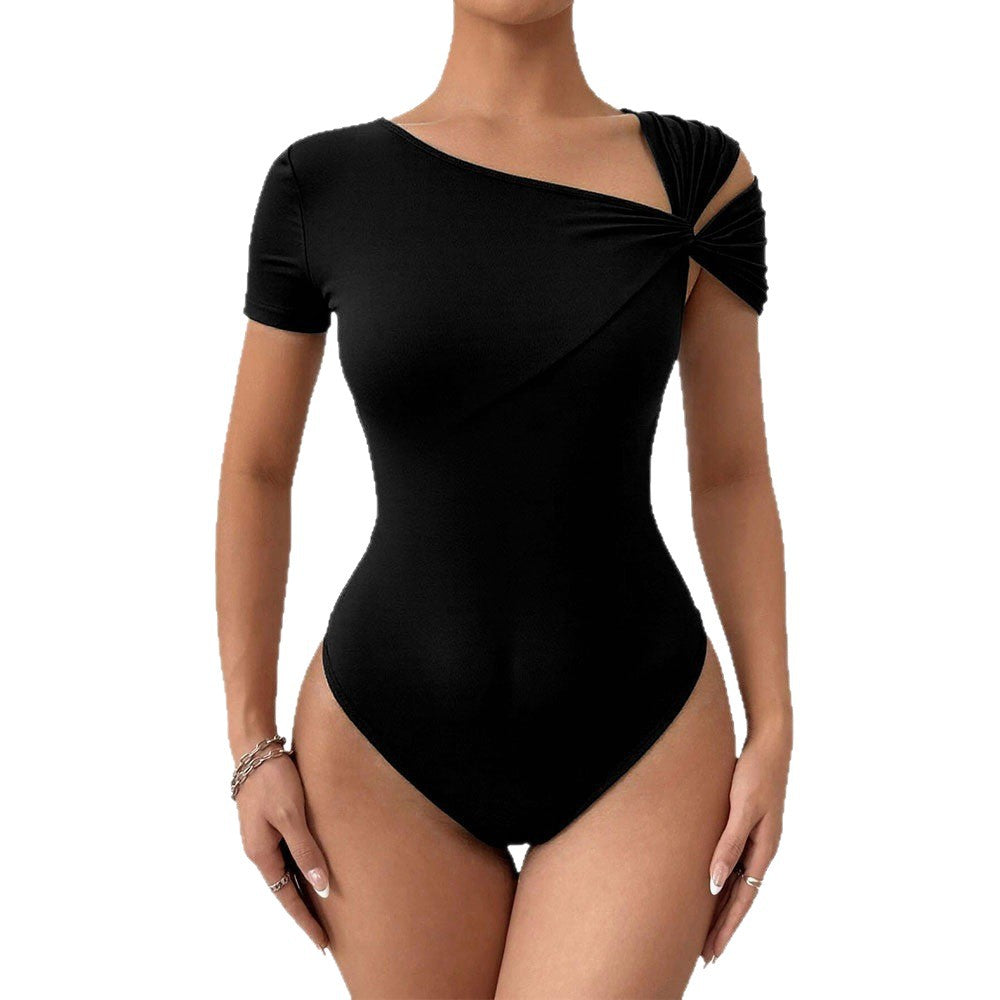 Damen Body Asymmetrisch Drapierung Eveloria