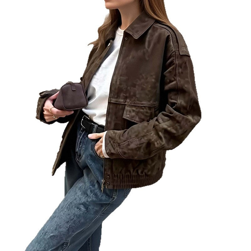 Damenleichtjacke Oversized Schnitt mit Taschen Eveloria