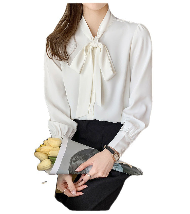 Damen Bluse mit Schleife Rüschen Details Elegantes Design