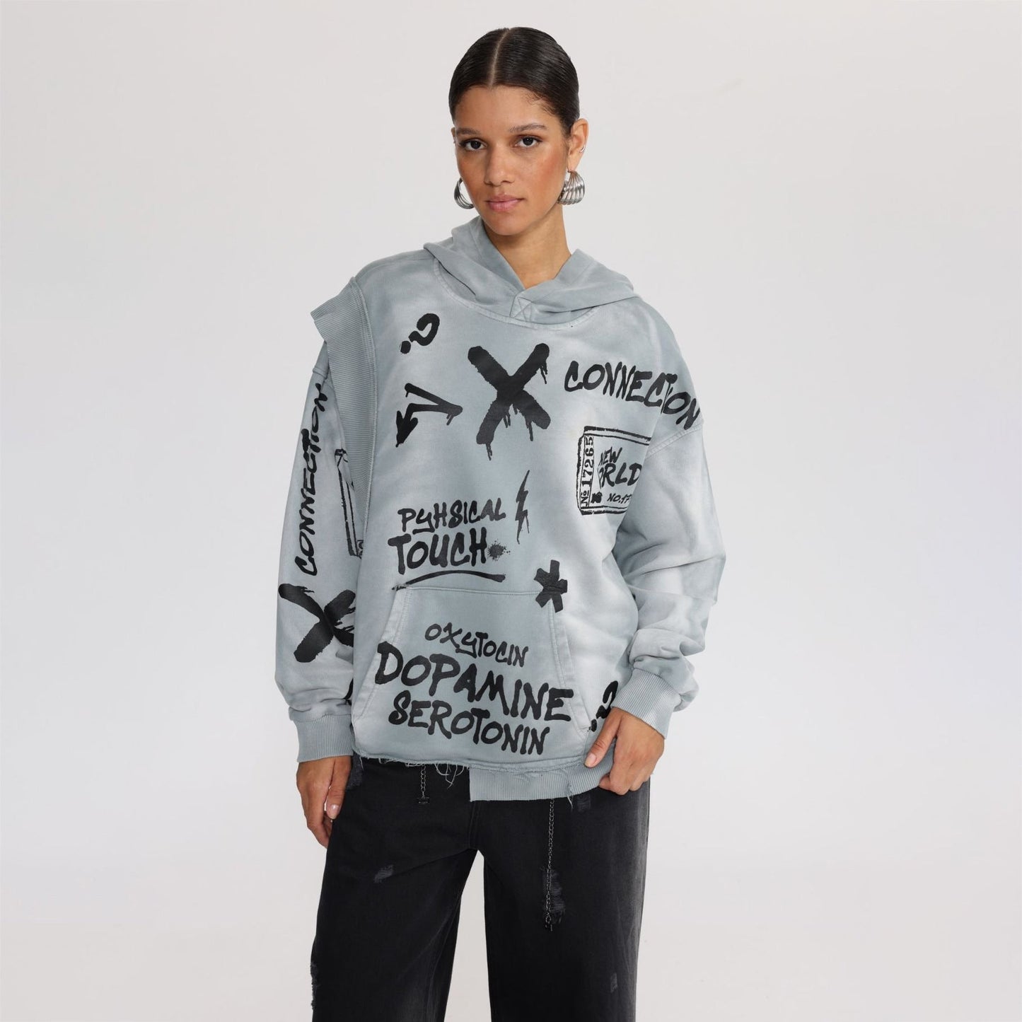 Damen Oversized Hoodie Eveloria Großgeschnitten