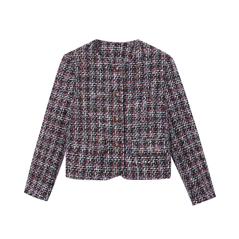 Eveloria Damen Boucle-Jacke Strukturiert Symbolknöpfe