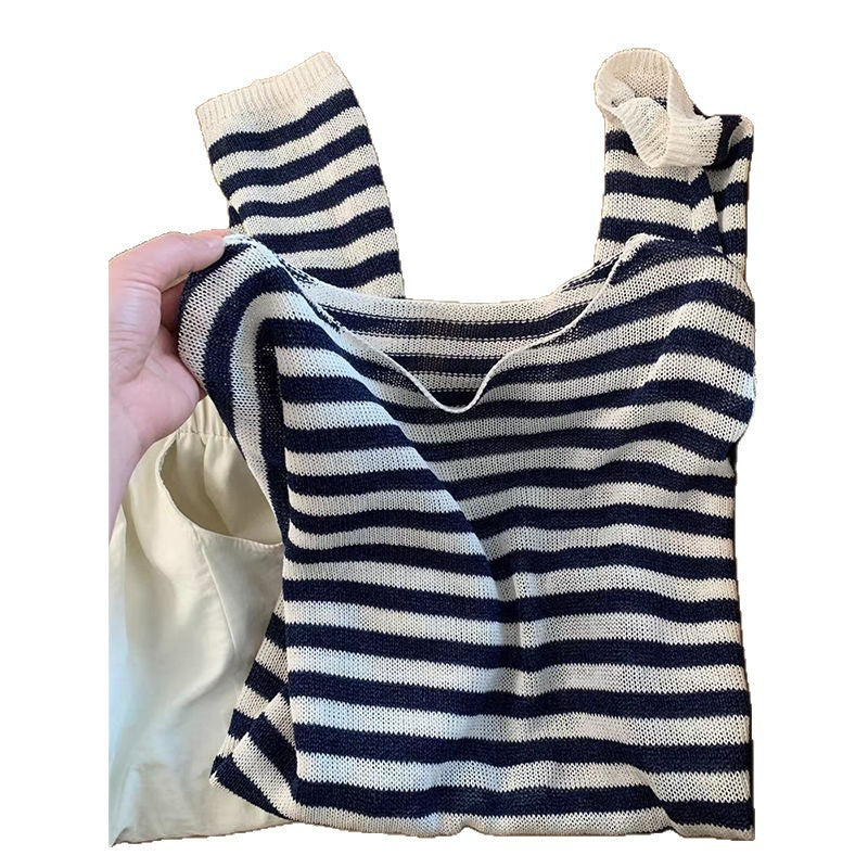 Damen Streifenpullover Lässig Eveloria