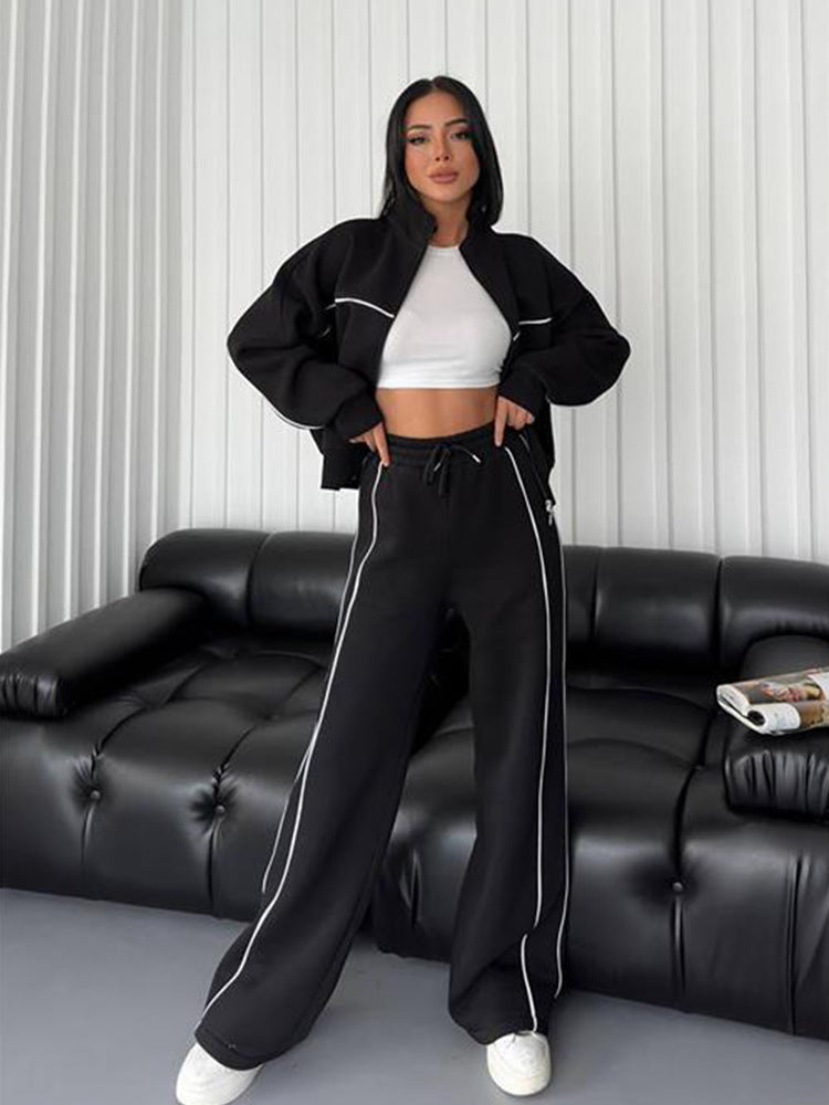 Damen Sportliches Zweiteiler-Set Sweatshirt und Hose Eveloria