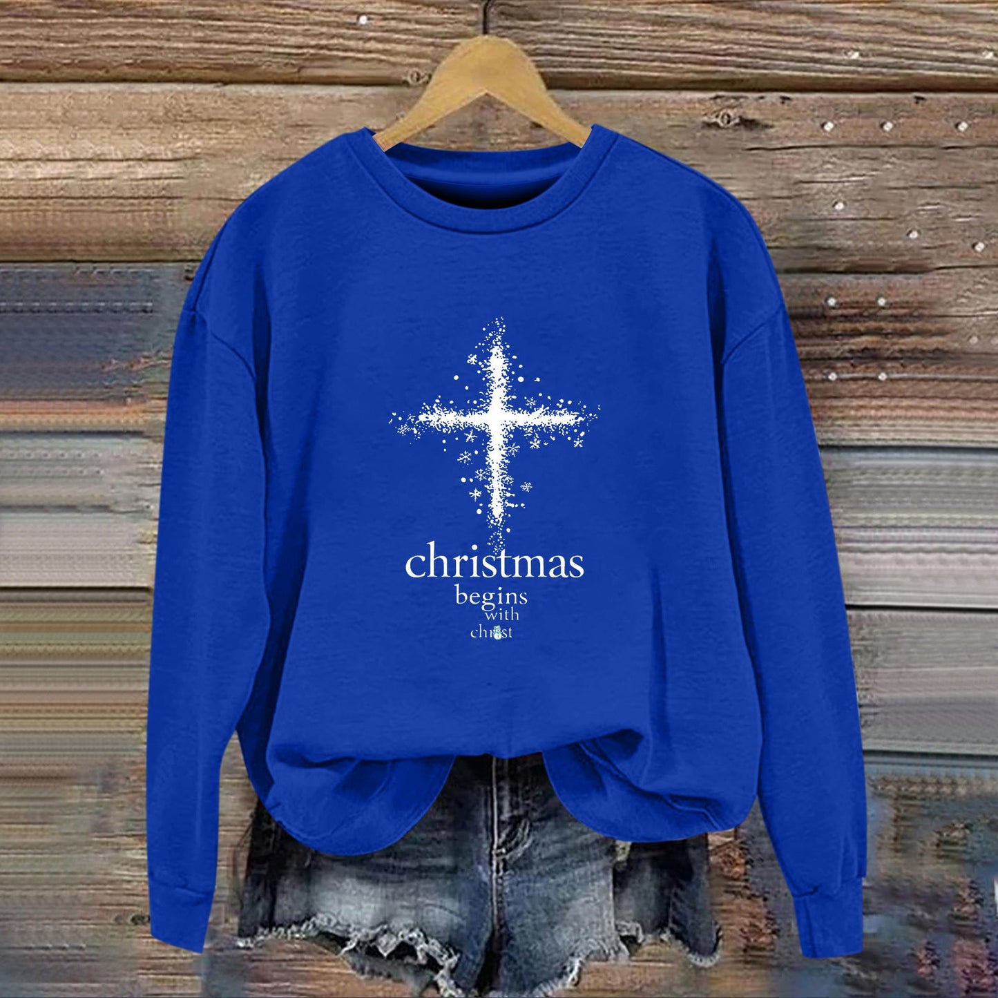 Damen Sweatshirt Christliches Motiv Weiches Innenfutter Eveloria