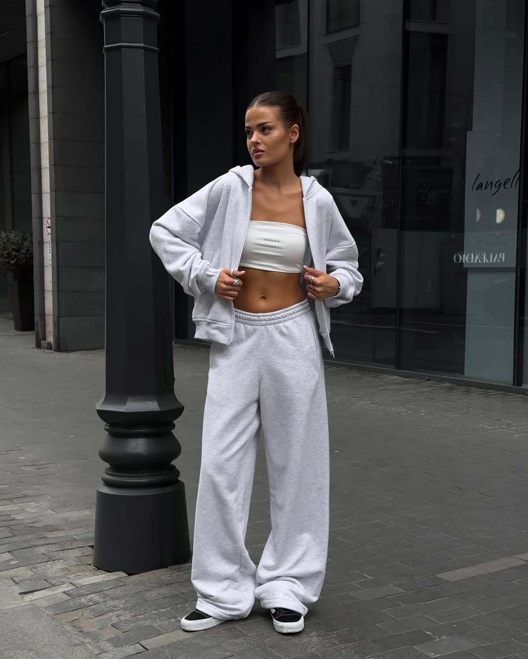 Damen Oversized Fleece Set Eveloria Gemütlich