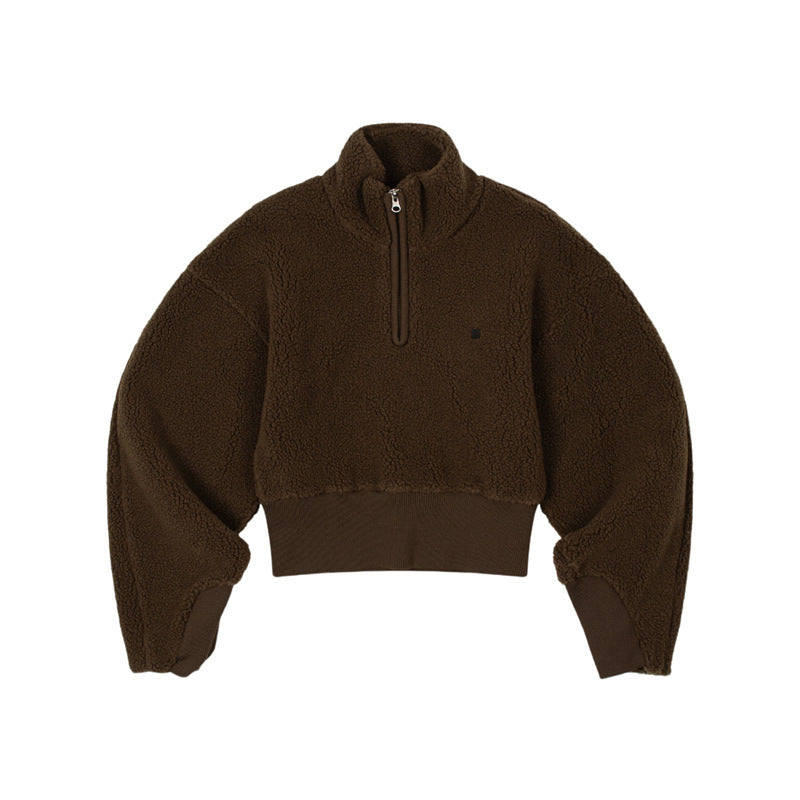 Damen Pullover Halbgeschlossen Kuschelig Eveloria