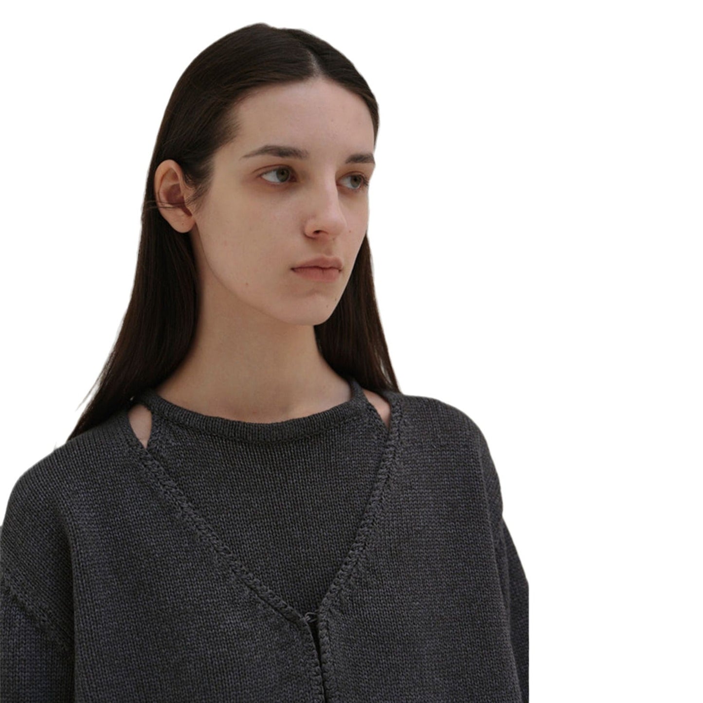 Damen Strickcardigan Bequem Elegant Grau