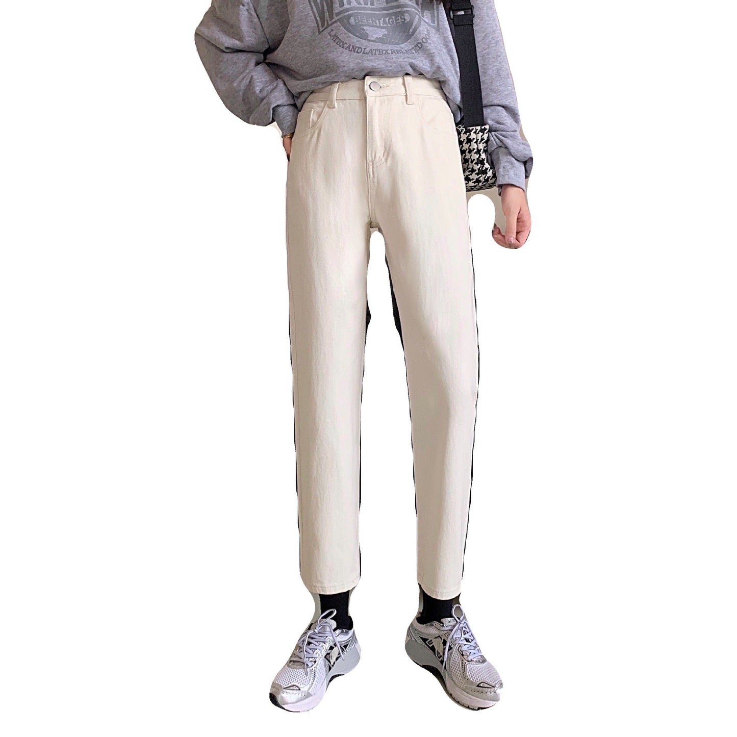 Damen Chino-Hose Hochtailliert Eveloria