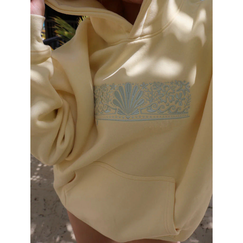 Damen Oversized Kapuzenpullover mit Grafik Bequem Eveloria