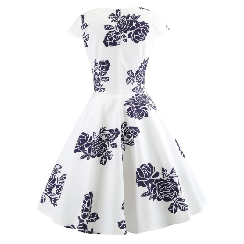 Damen Wickelkleid Floralmuster Schwingrock