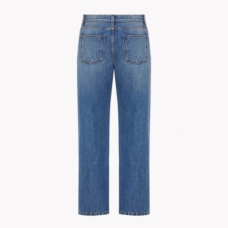 Damen High-Waist Jeans Lässiger Schnitt Eveloria