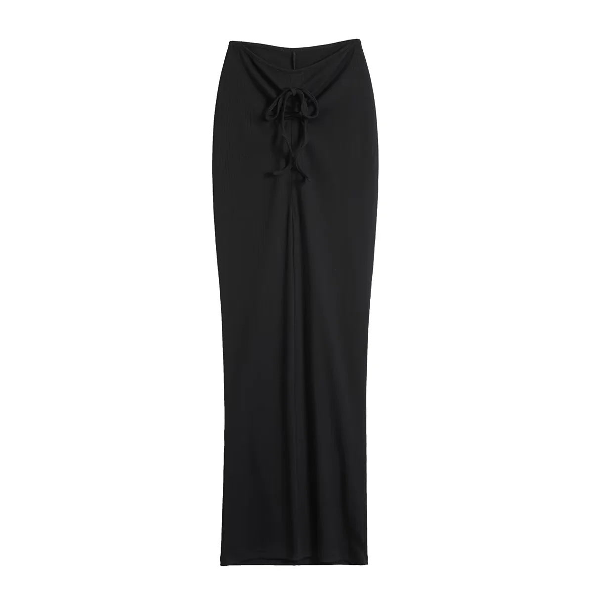 Damen Maxi-Rock Jersey Knoten-Design