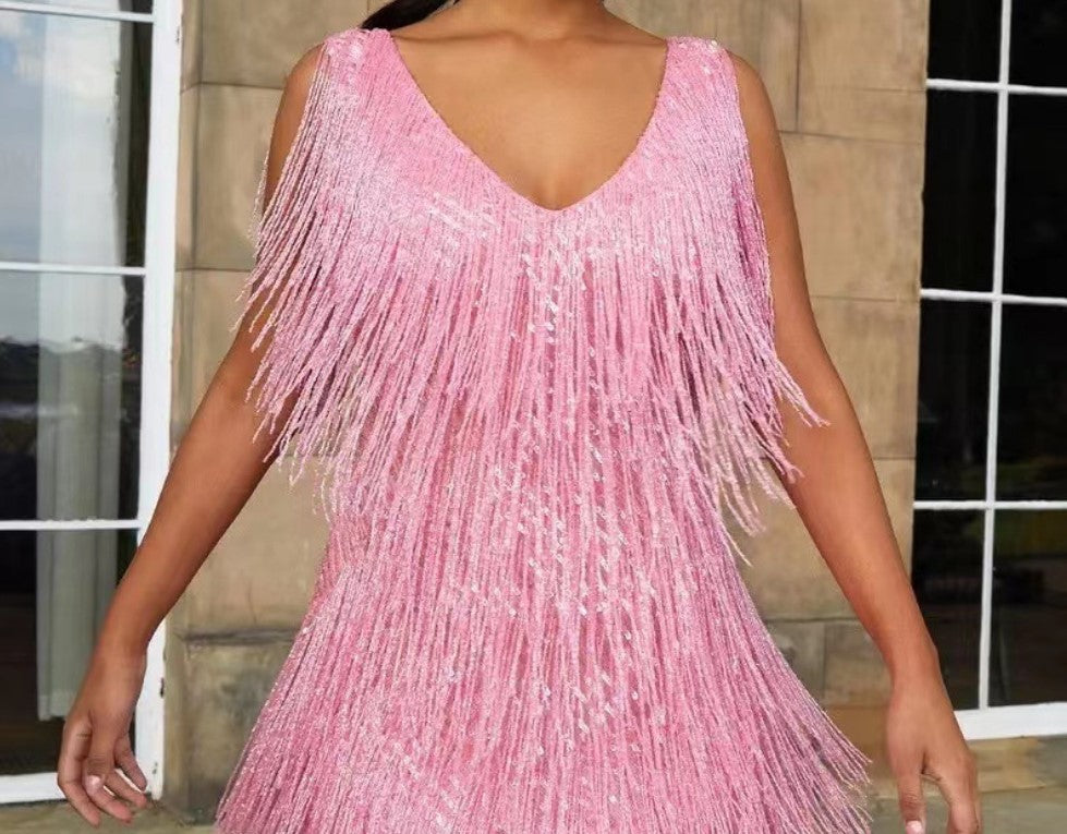 Eveloria Damen Ärmelloses Minikleid Rüschen V-Ausschnitt