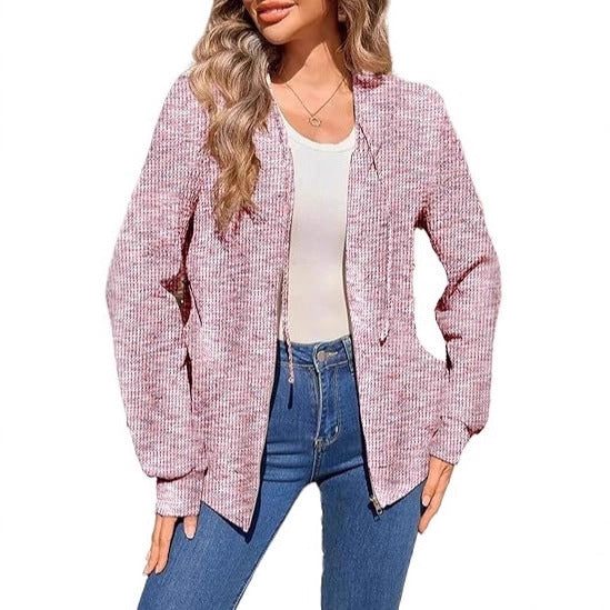 Damen Zip-Jacke mit Kapuze Bequem Eveloria