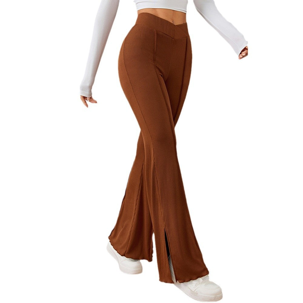 Damen Flared-Hose mit Schlitzdetails Eveloria