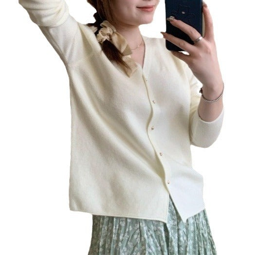Damen Feinstrickjacke Knopfleiste Eveloria