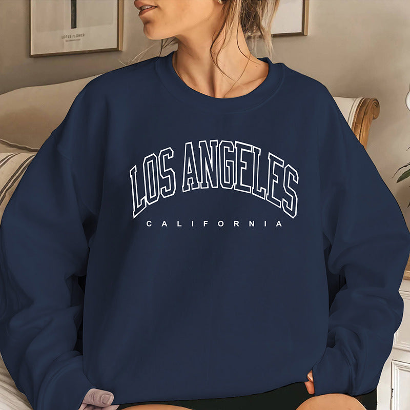 Damen Sweatshirt Lässiger Schnitt Mit Schriftzug Grau Eveloria
