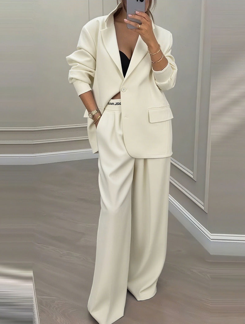 Damen Blazer-Hose-Set Weiter Schnitt Modern Eveloria