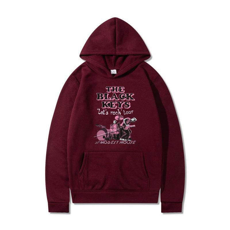 Damen Kapuzenpullover Rockband-Design Komfort-Passform