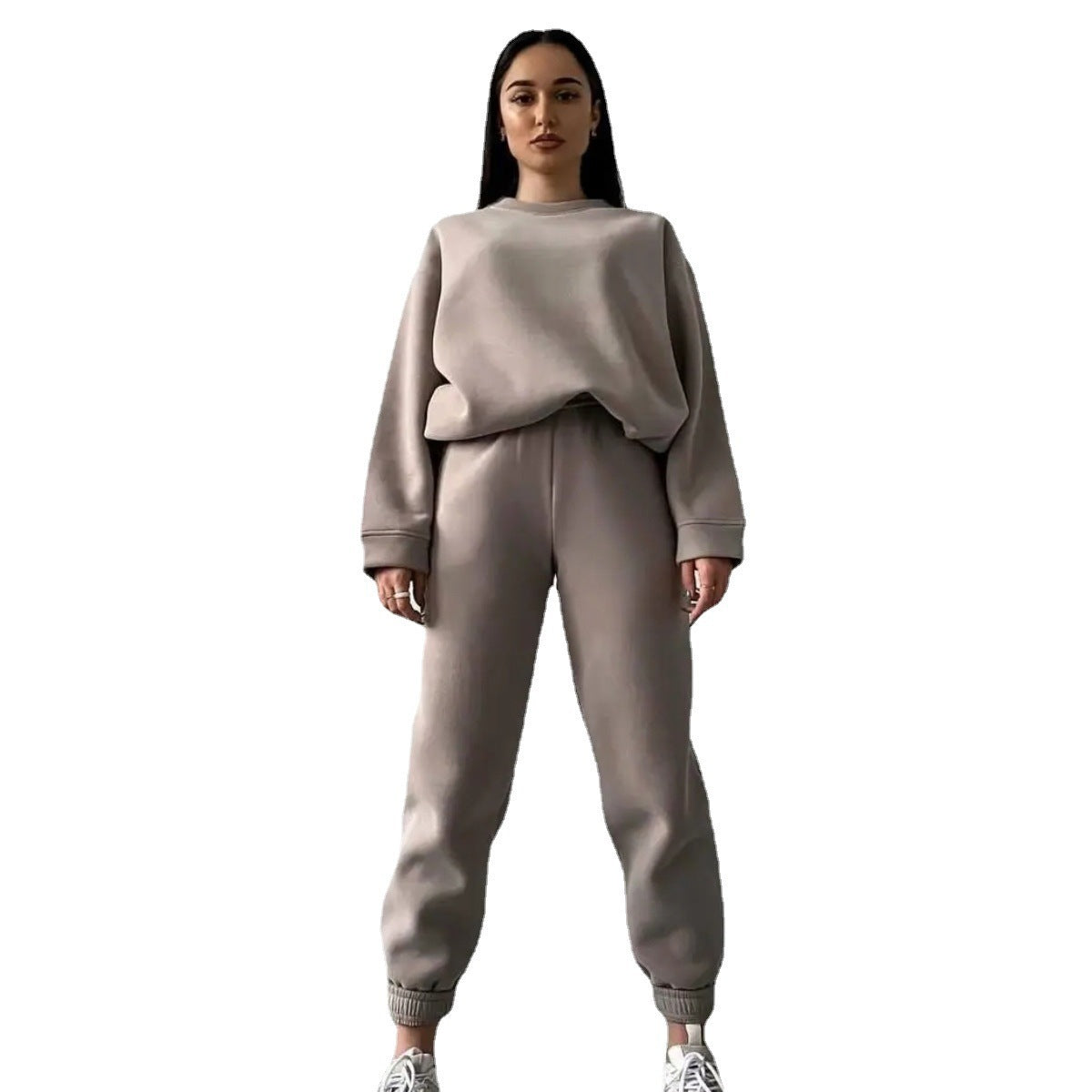 Damen Sweatshirt Jogginghose Set Weich Größe mit Gummizug