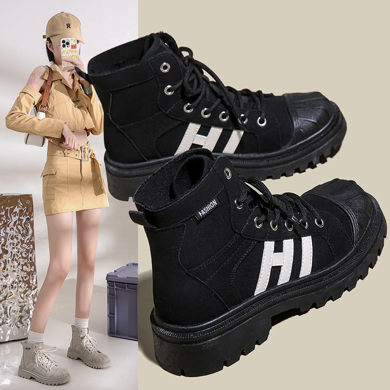 Damen Sneaker Robustes Textil Trendige Sohle Eveloria