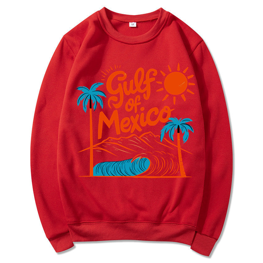 Damen Sweatshirt Maritimes Grafikdesign Lässiger Schnitt Grau