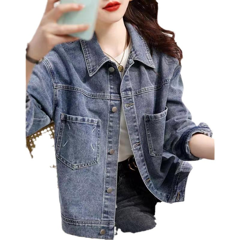 Damen Oversized Jeansjacke Eveloria
