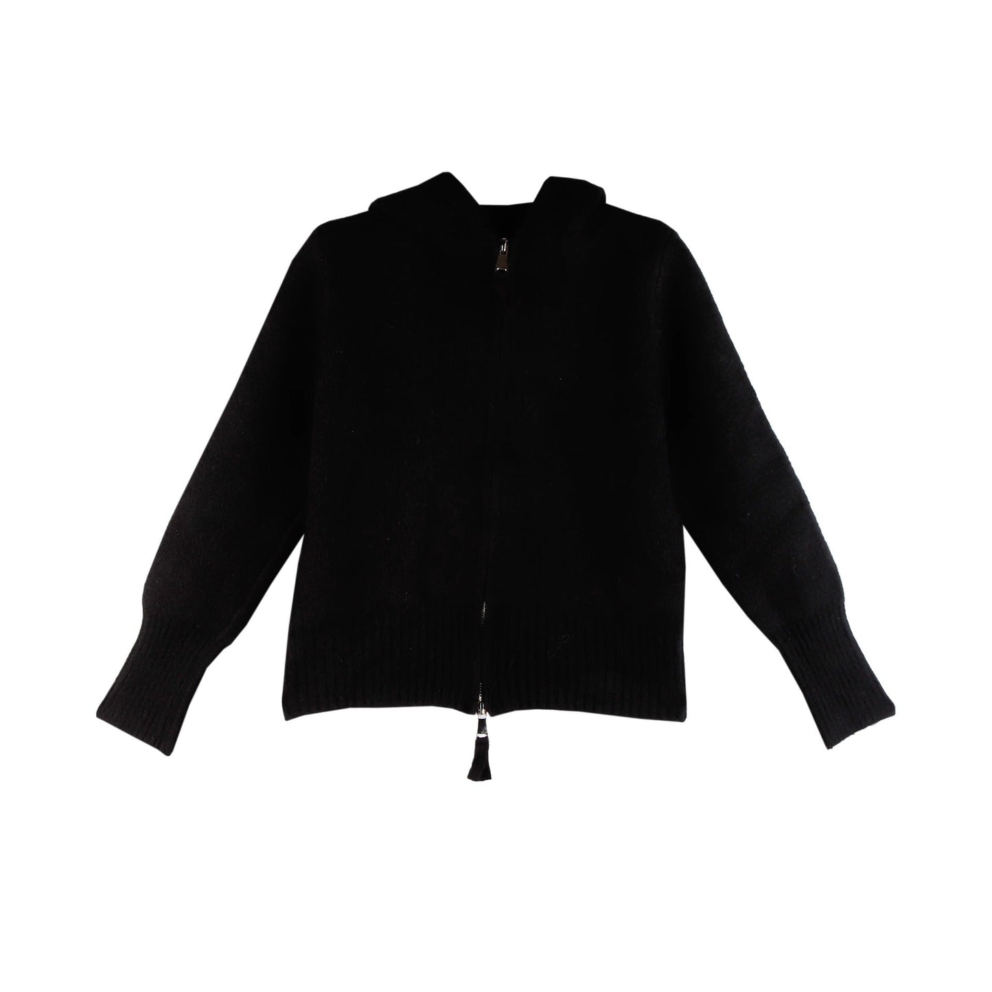 Damen Strickjacke Leicht Hoodie Reißverschluss Grau