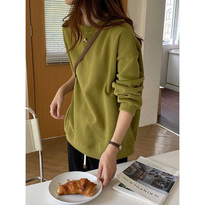 Damen Oversized Sweatshirt Raglanärmel Grau Eveloria