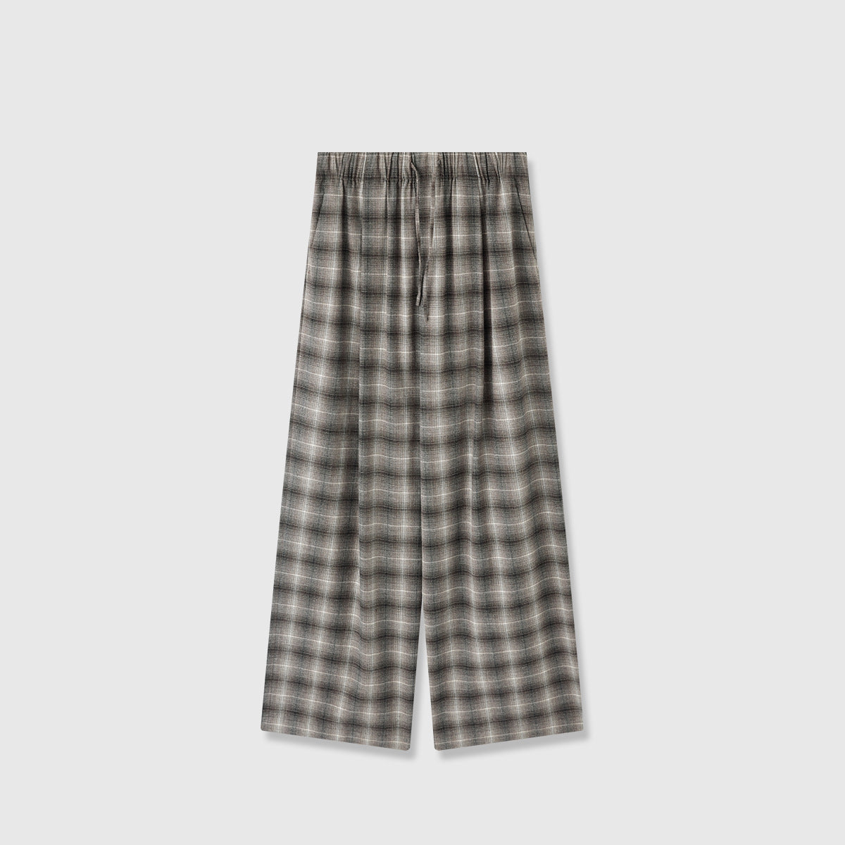 Damen Karohosen Elastischer Bund Weit Bequem Eveloria