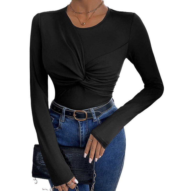 Damen Oberteil Figurbetont Twist-Design Eveloria
