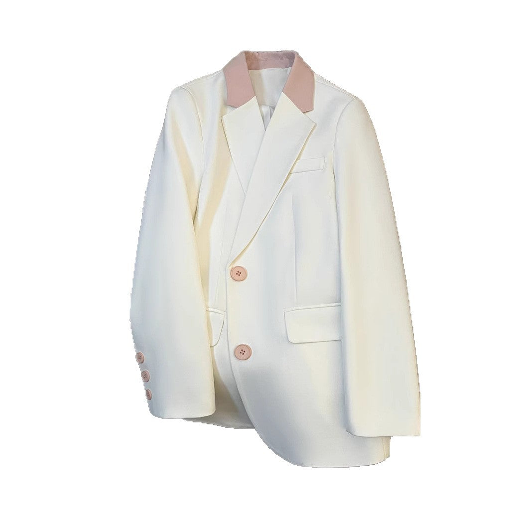 Damen Blazer Kontrastkragen Eveloria