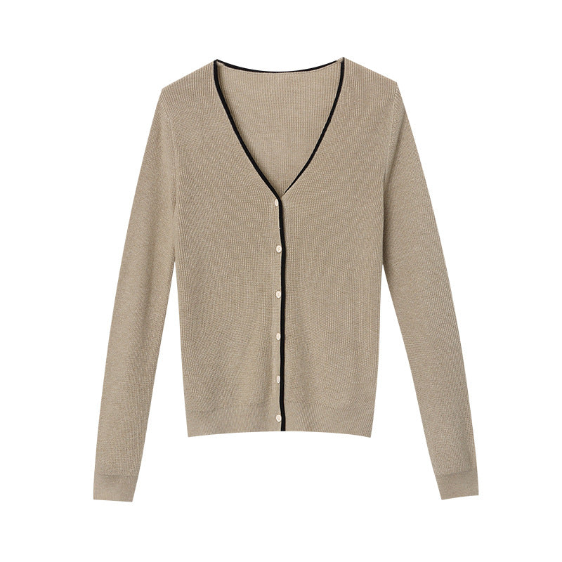 Damen Cardigan V-Ausschnitt Knopfdetails Eveloria
