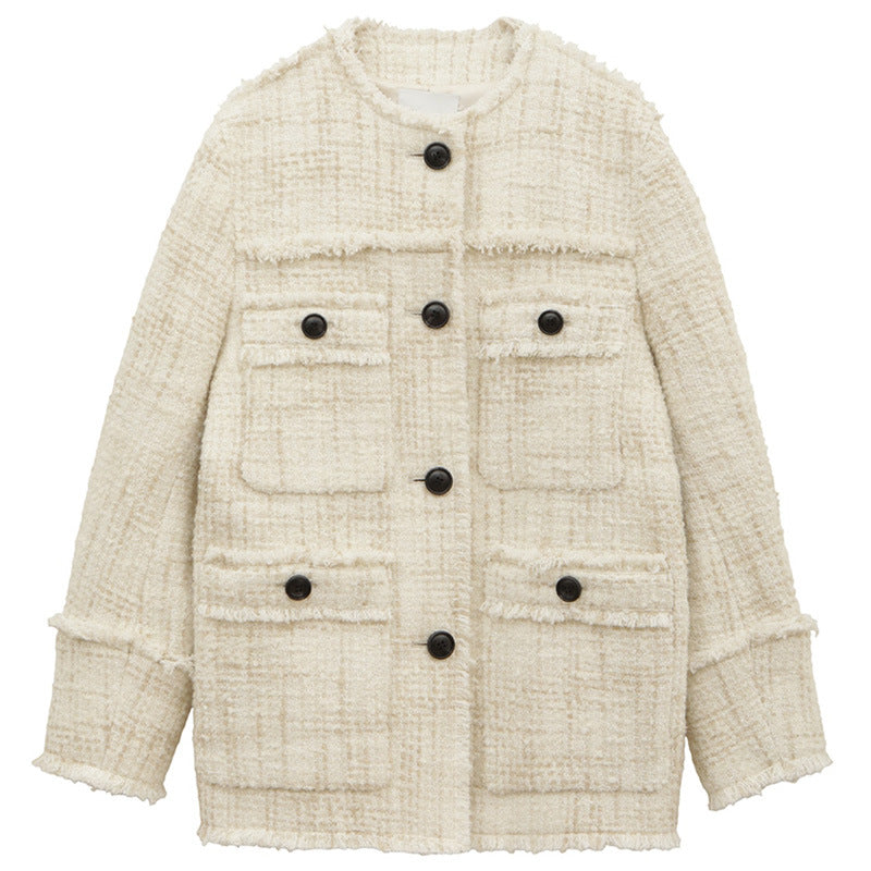 Damen modische Texturierte Jacke Eveloria