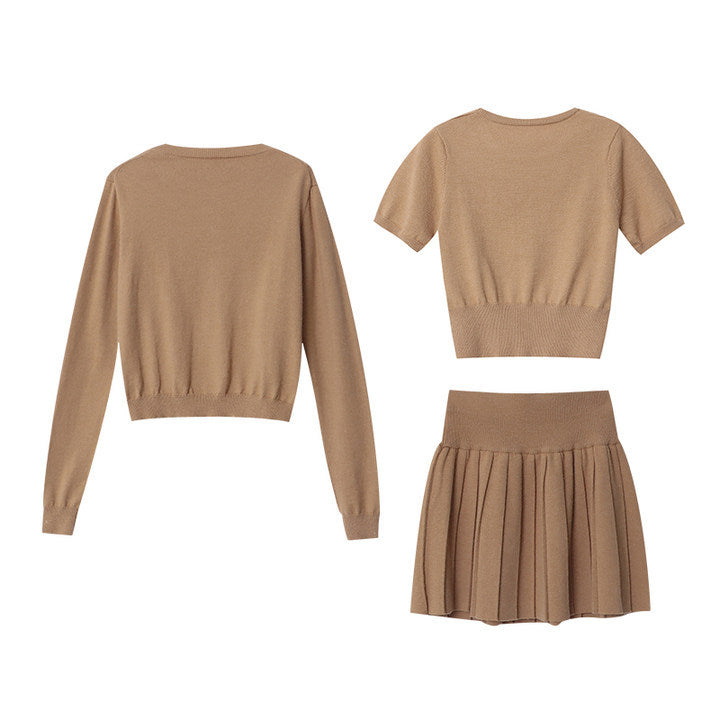 Damen Strickkleid mit Cardigan Elegantes Ensemble