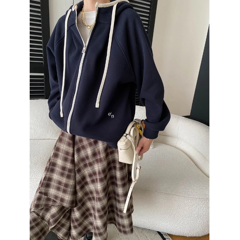 Damen Kapuzenjacke Oversized Lässig Eveloria