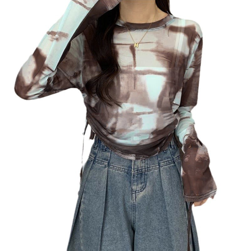 Damen Langarmshirt Moderner Farbverlauf Eveloria