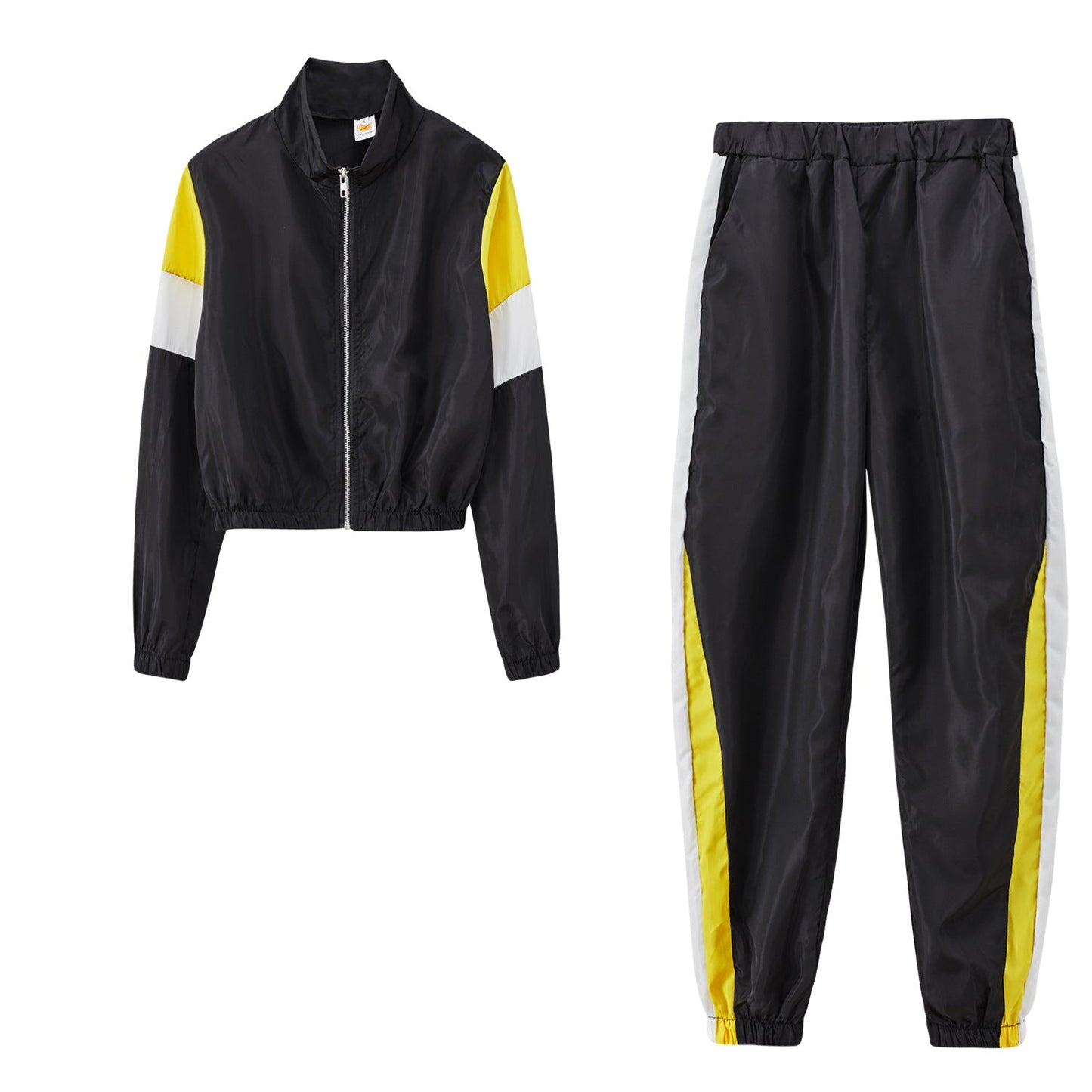 Damen Sport-Trackset Elastisch Mit Stehkragen Eveloria