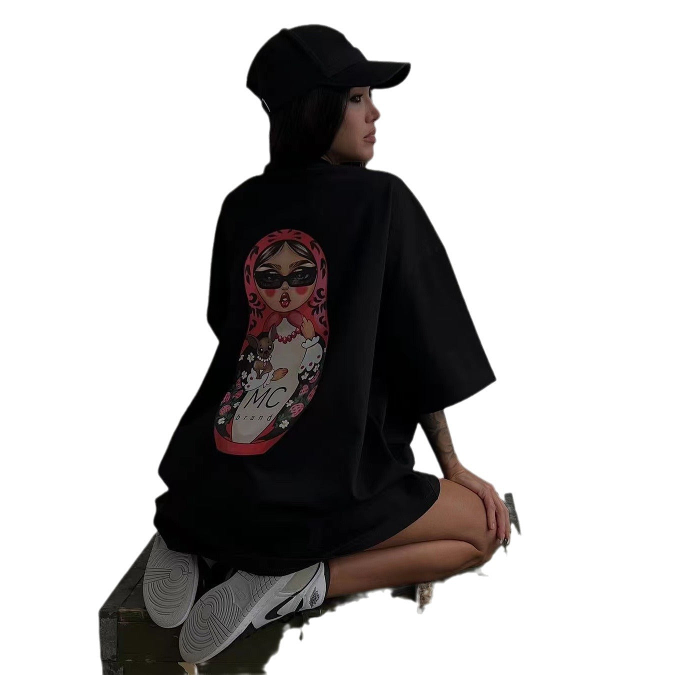 Damen Oversized T-Shirt mit Grafikdruck