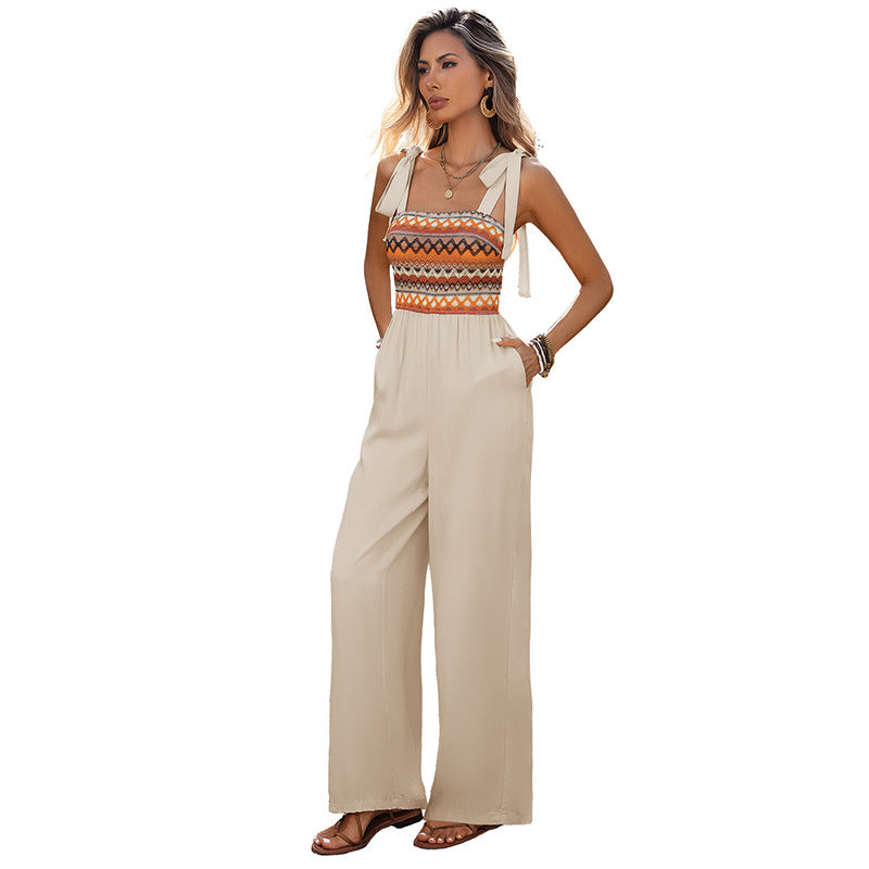 Damen Jumpsuit Bequem Dekoratives Oberteil Eveloria