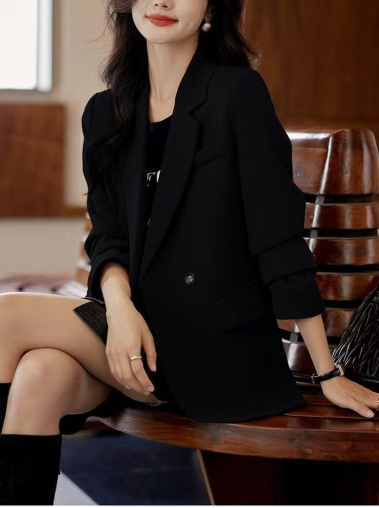 Damen Blazer Strukturiert Dekorative Knöpfe Eveloria